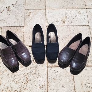 Bundle of 3 pairs of Comfort Loafers, size 5B